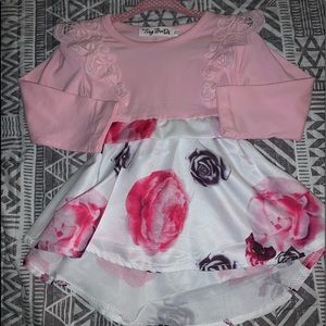 Pink and floral girls dress
